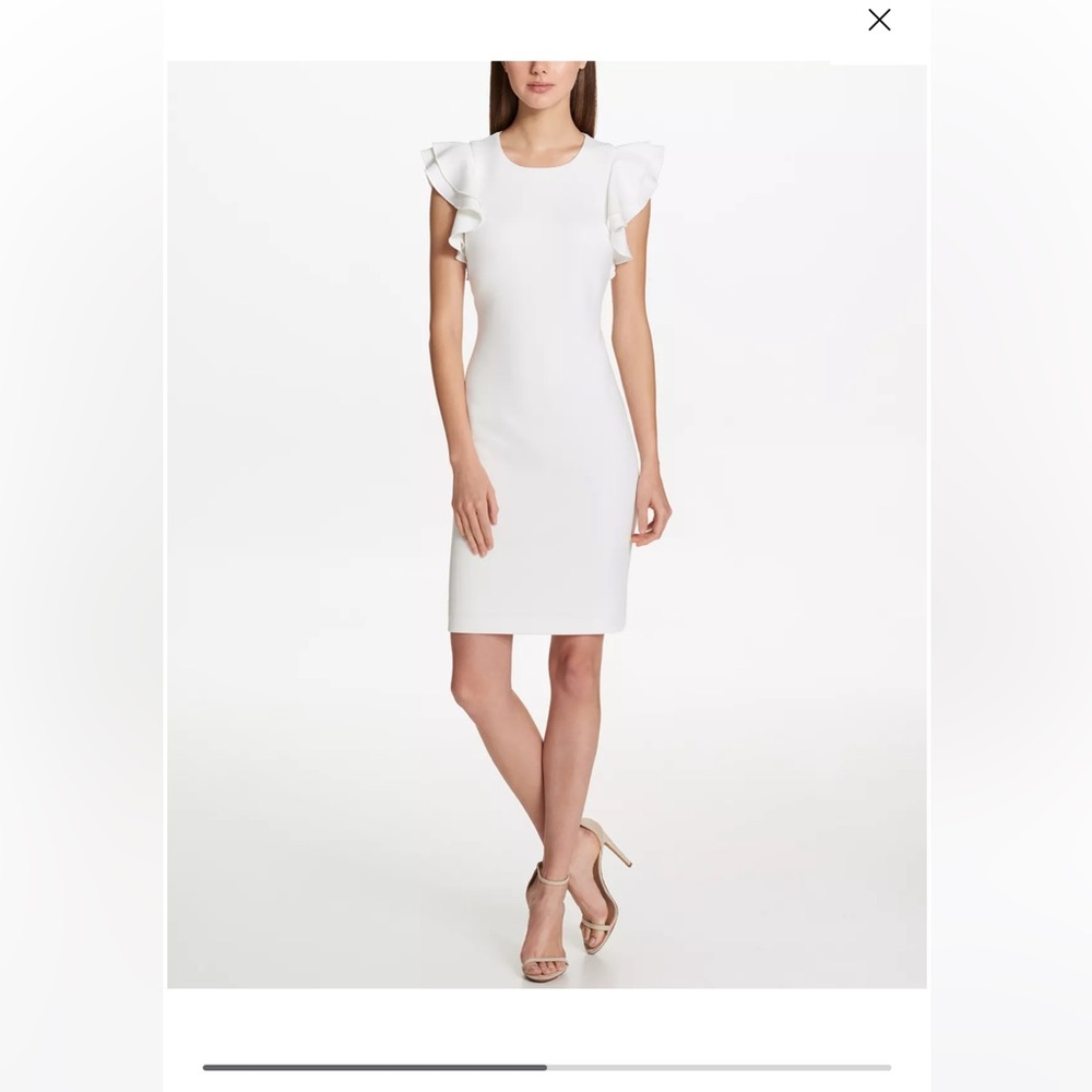 Tommy Hillfiger flutter sleeve scuba dress